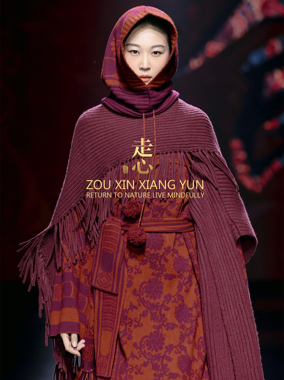 Luxury 210g Red Lotus Cashmere Balaclava-254ZX2529