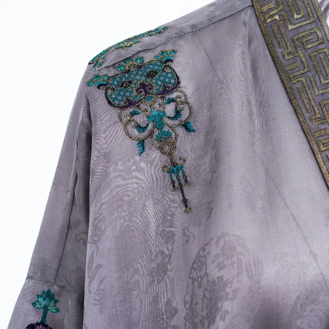 Luxury Silk Organza Porcelain Cardigan- 26Y06901