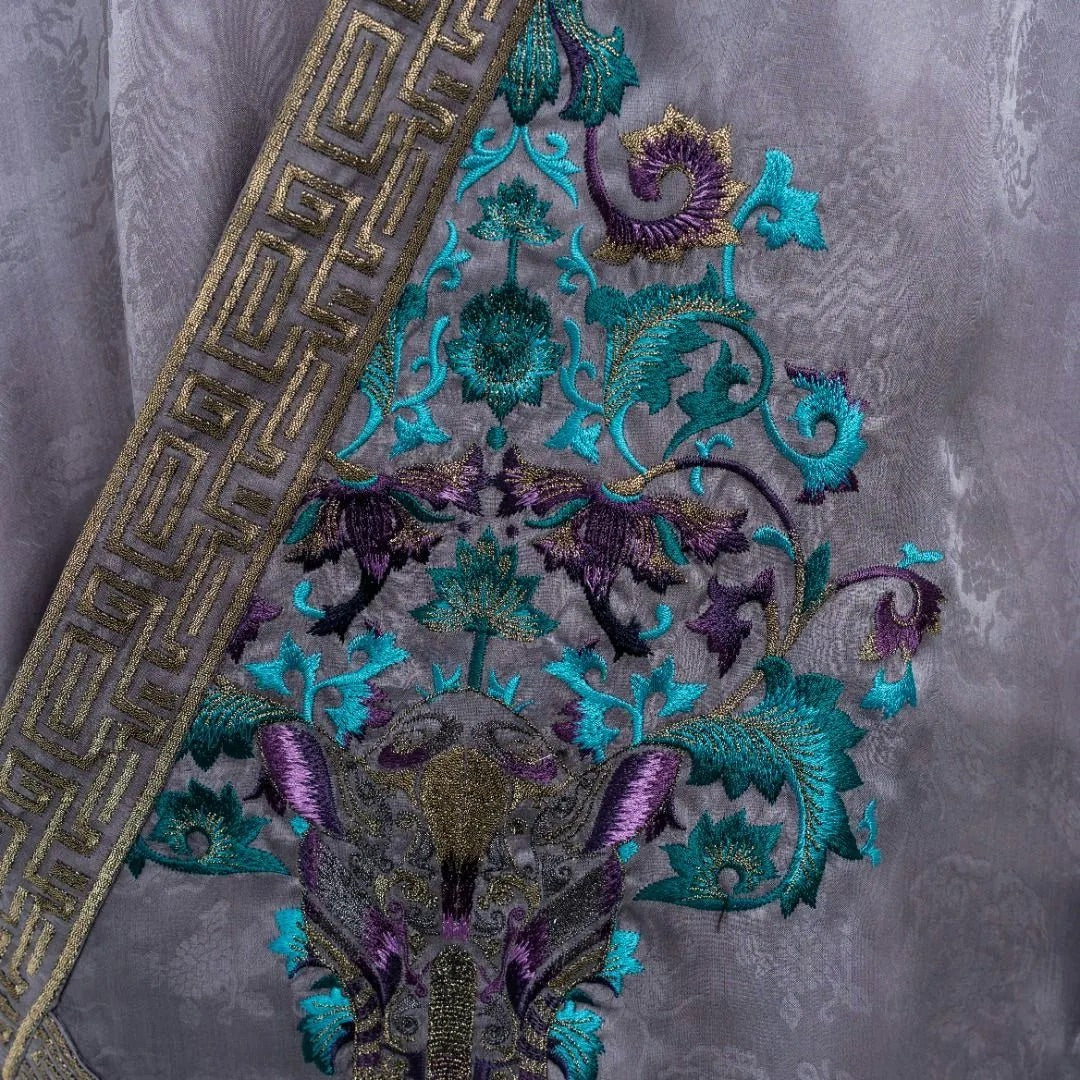 Luxury Silk Organza Porcelain Cardigan- 26Y06901