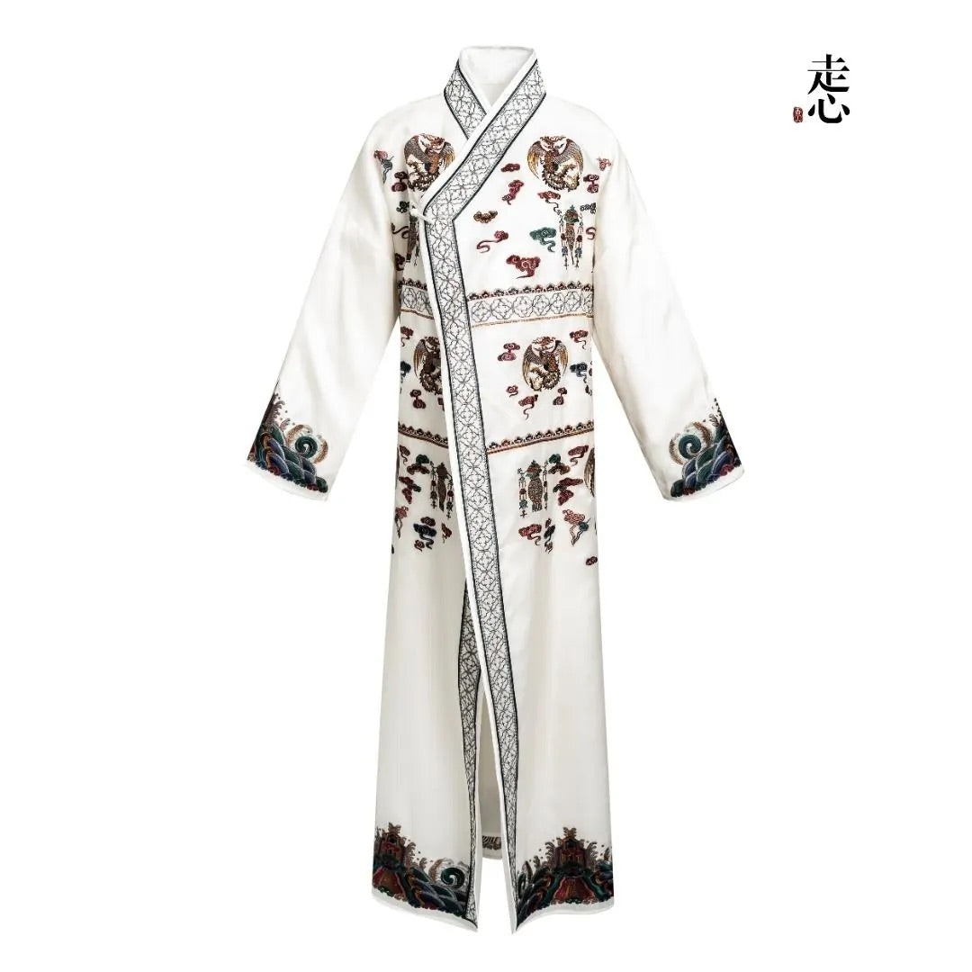 Luxury White Silk Organza Maxi Duster Coat-26ZWT6266