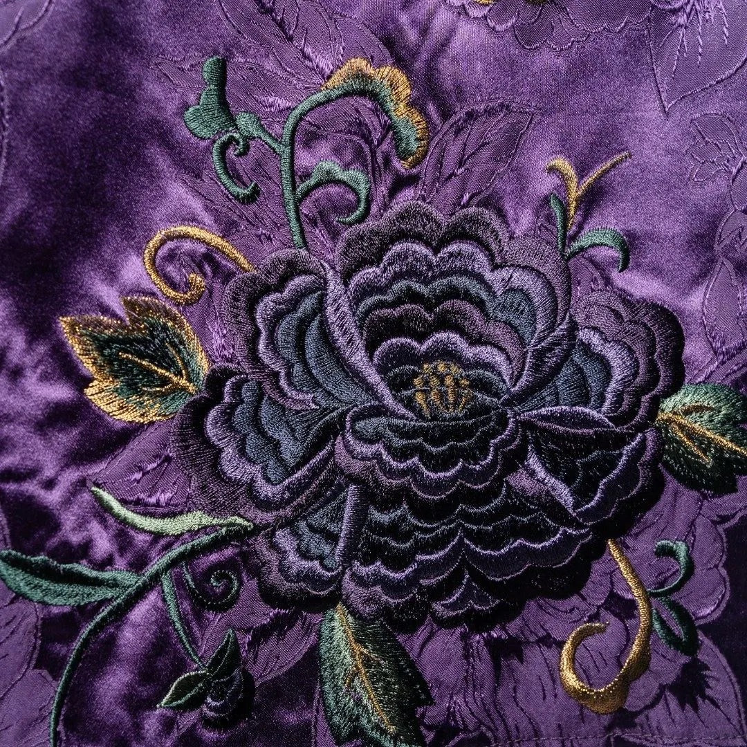 Luxury Imperial Violet Silk Brocade Shorts-25ZKZ6121