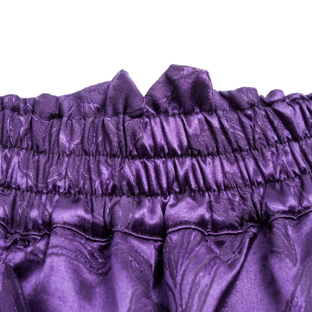 Luxury Imperial Violet Silk Balloon Pants-25ZKZ6090