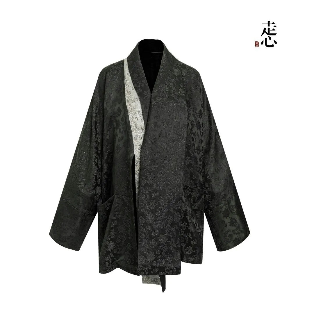 Luxury Green Silk Kimono Robe Coat-25ZY51360022