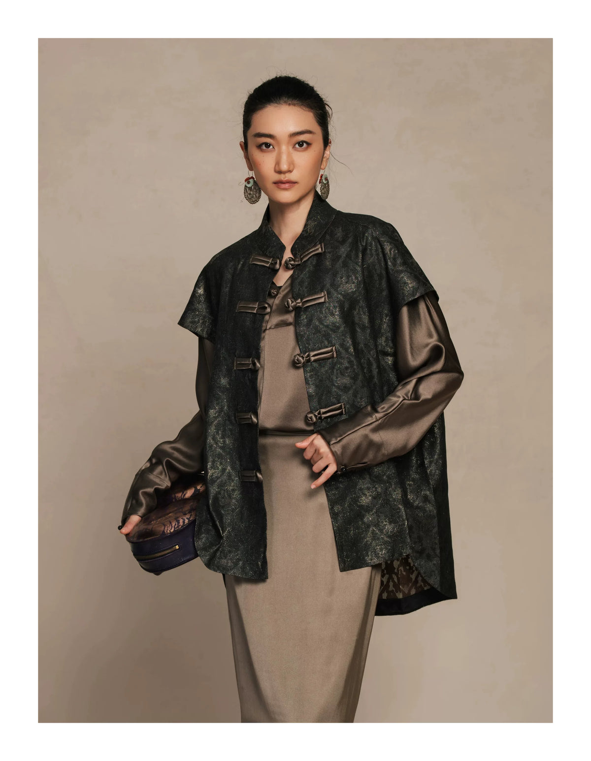 Luxury Four-End Gauze Silk Vest-25Z26116109