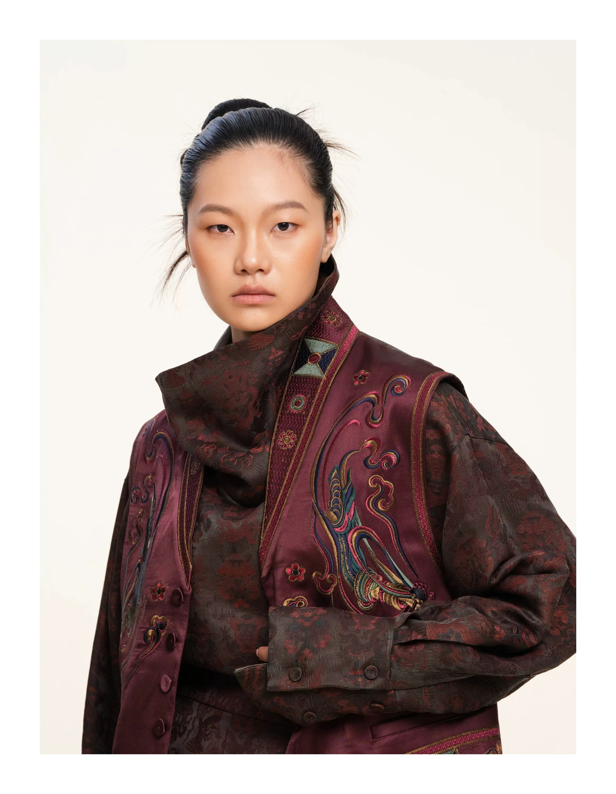 Luxury Dunhuang Silk Waistcoat Vest- 25ZMJ5953