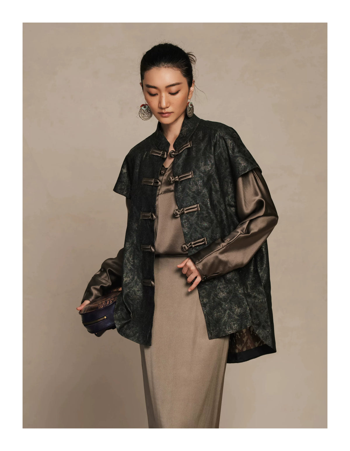 Luxury Four-End Gauze Silk Vest-25Z26116109