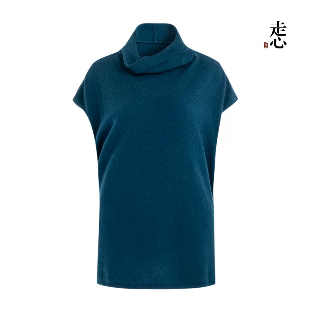 Luxury 225g Pure Cashmere Mock Neck Top-26ZX2621