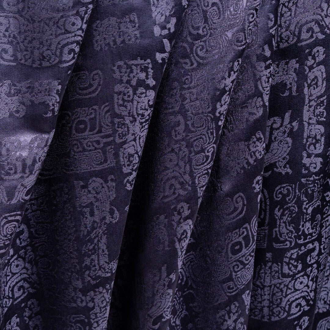 Luxury Four Beasts Pleated Silk Trousers-26Y15201M
