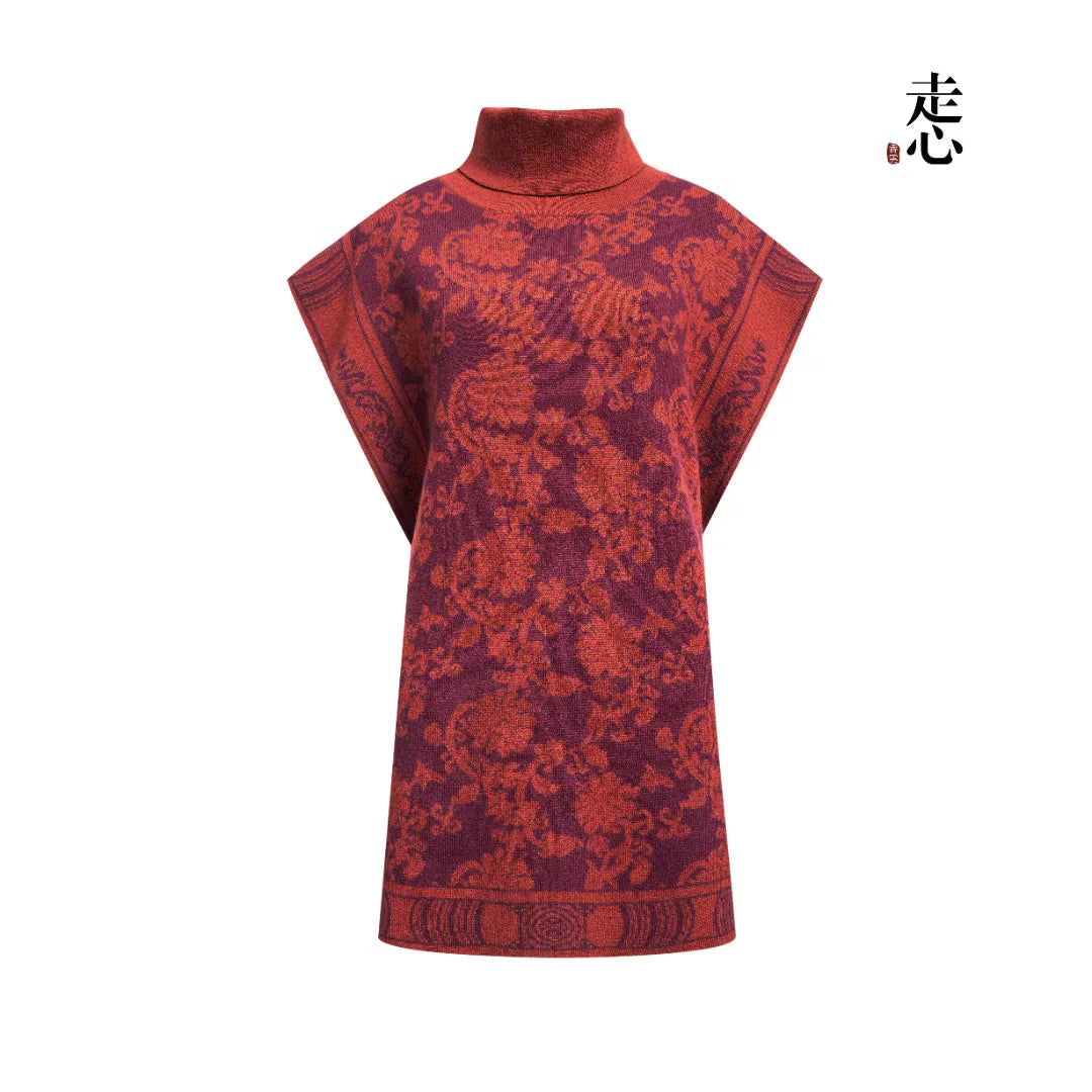 Luxury 485g Blue Lotus Cashmere Vest-25ZX2530