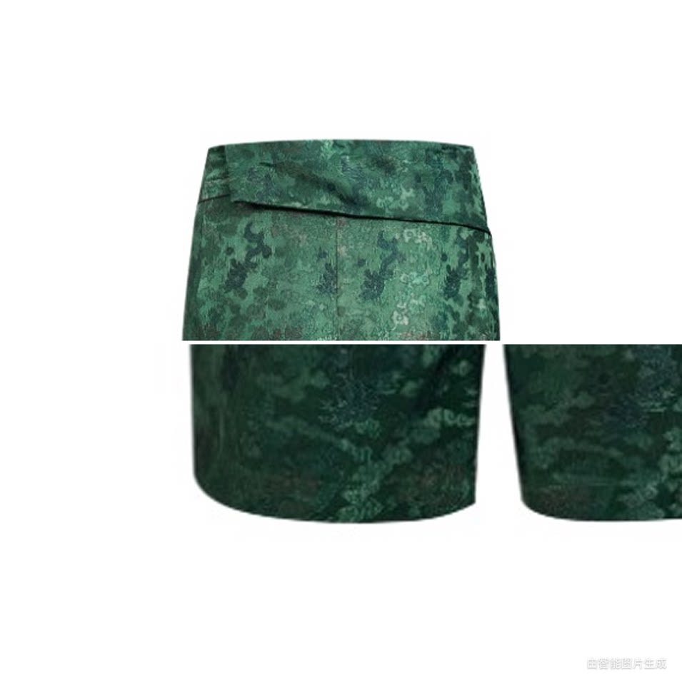 Luxury Jade Heavy Silk Wrap Palazzo Pants-25ZX9194