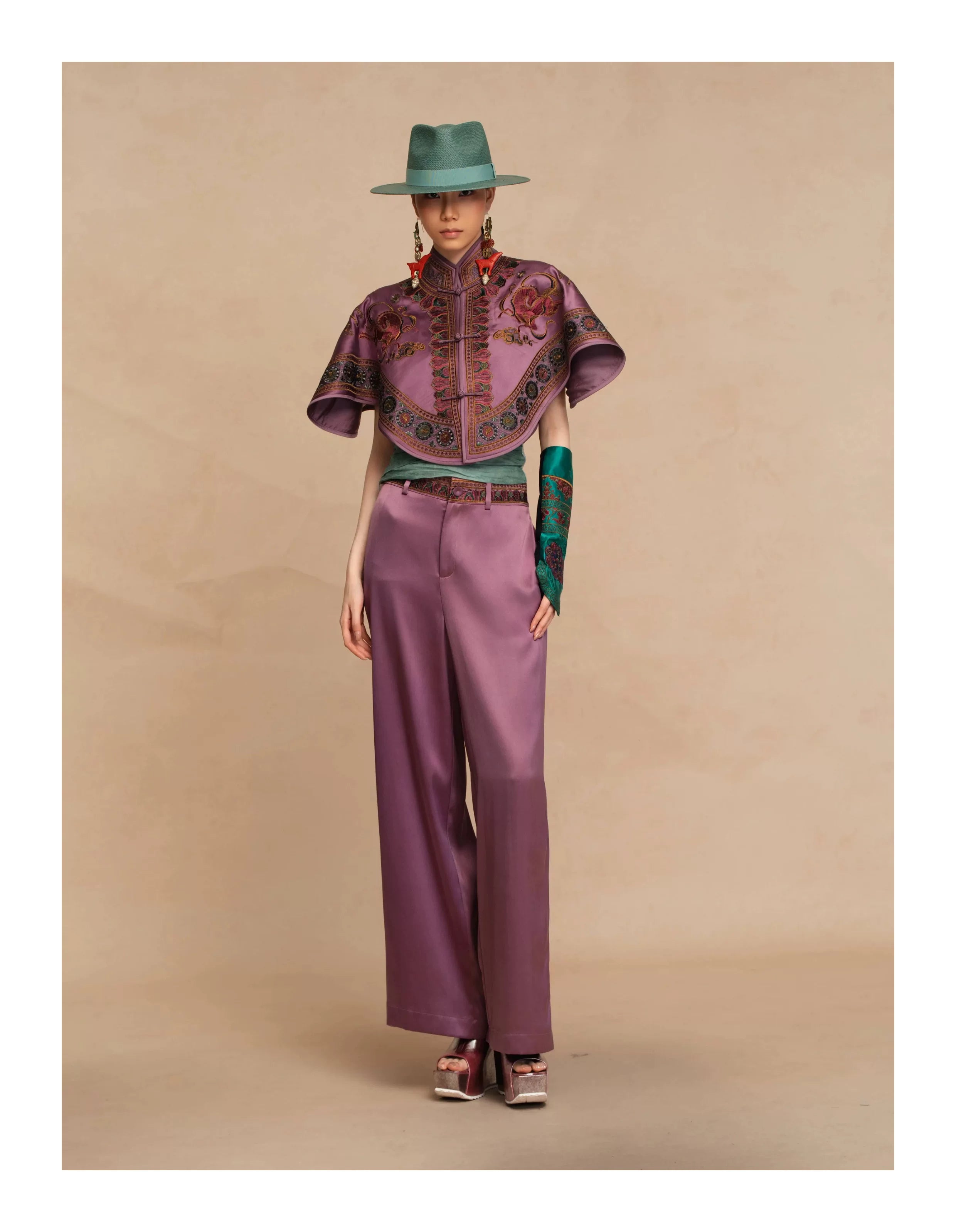 Luxury Heavy Silk Wide-Leg Palazzo Pants- 26ZKZ6317