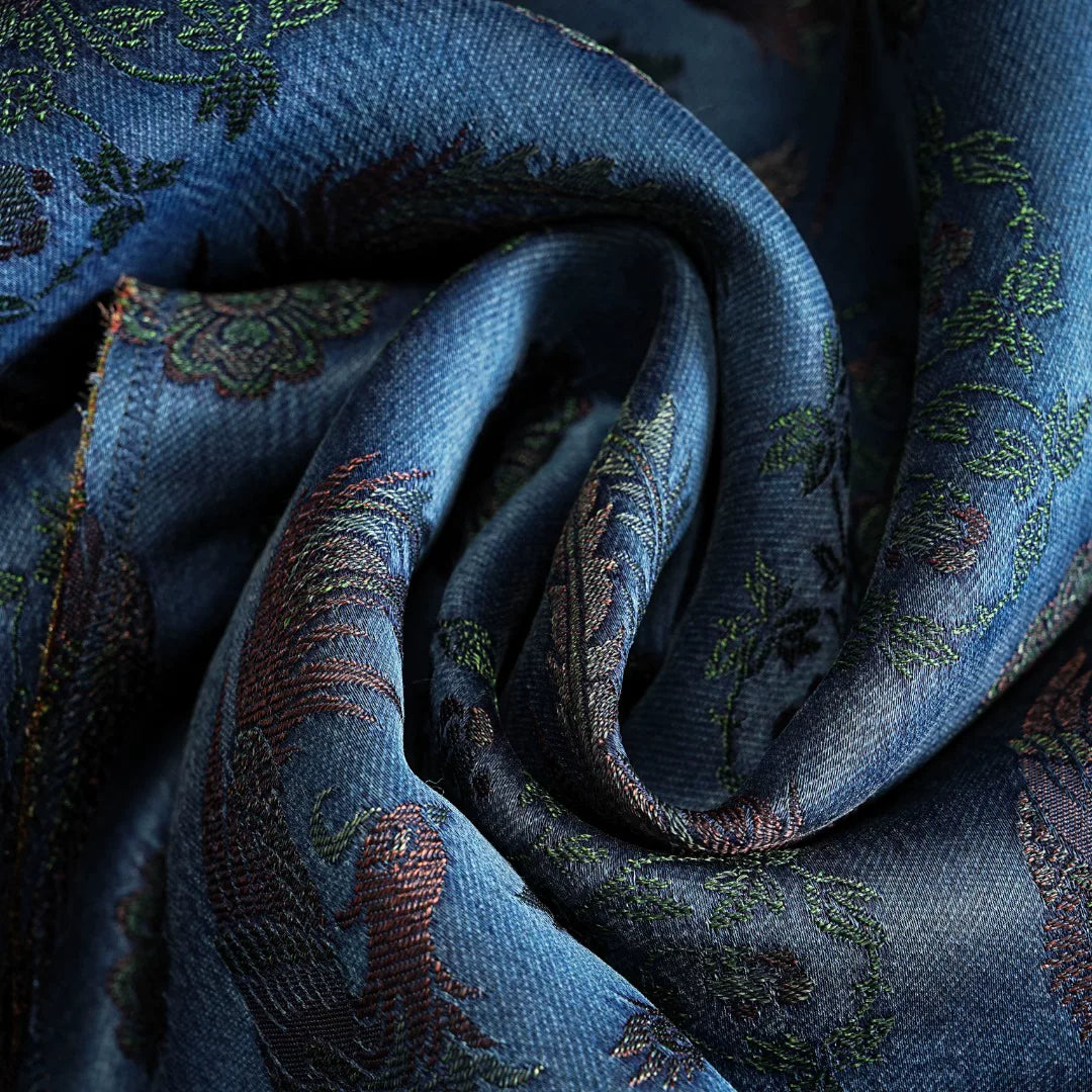 Luxury Blue Song Brocade Mandarin Shirt-26Z2Y318539