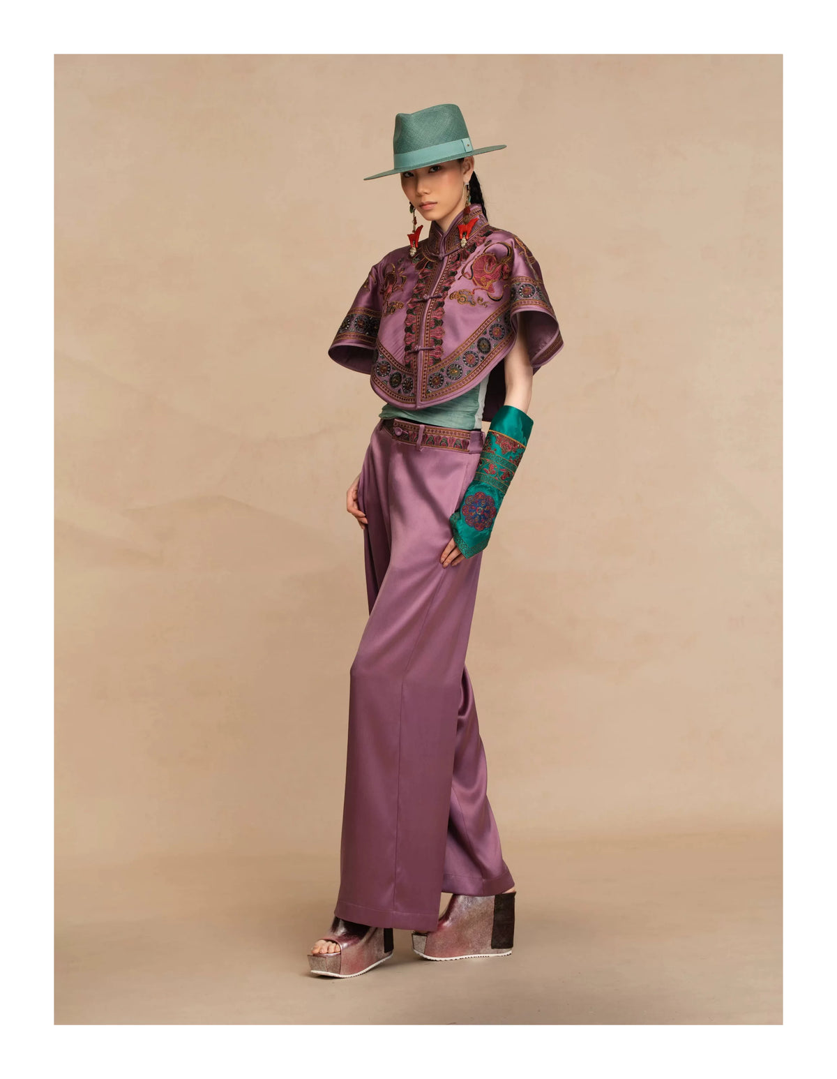 Luxury Heavy Silk Wide-Leg Palazzo Pants- 26ZKZ6317