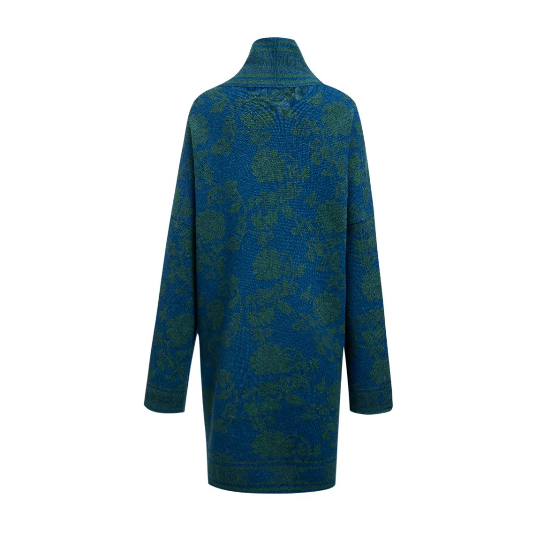Luxury 1030g Red Lotus Cashmere Wrap Coat-25ZX2528