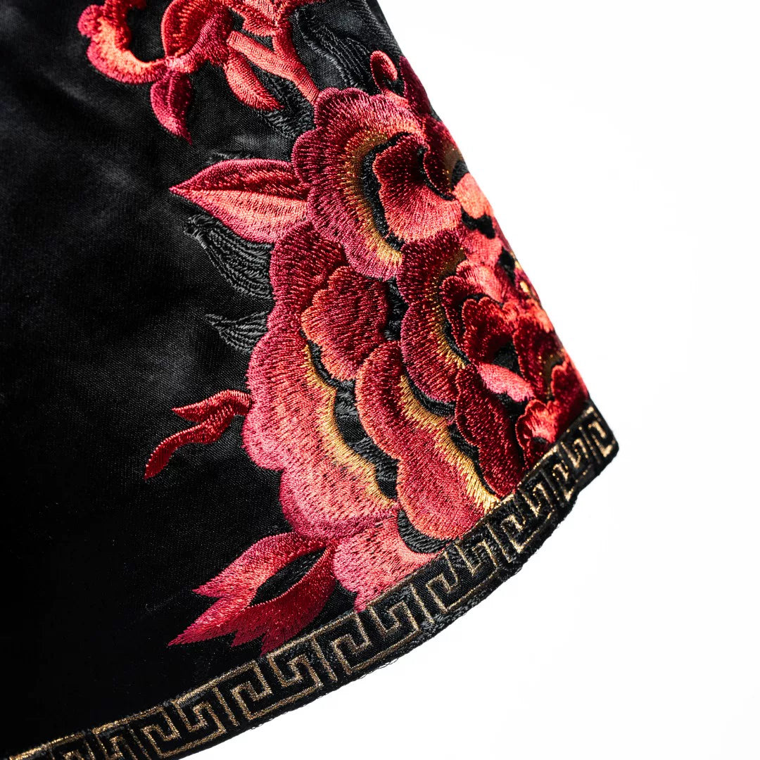 Luxury Silk Kasaya Robe Blooming Peony-25ZWT6046