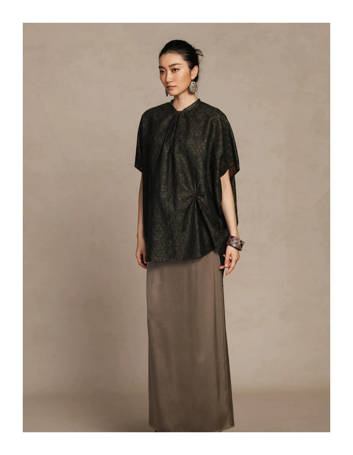 Luxury 60 Momme Heavy Silk Maxi Skirt- 26Z26214729