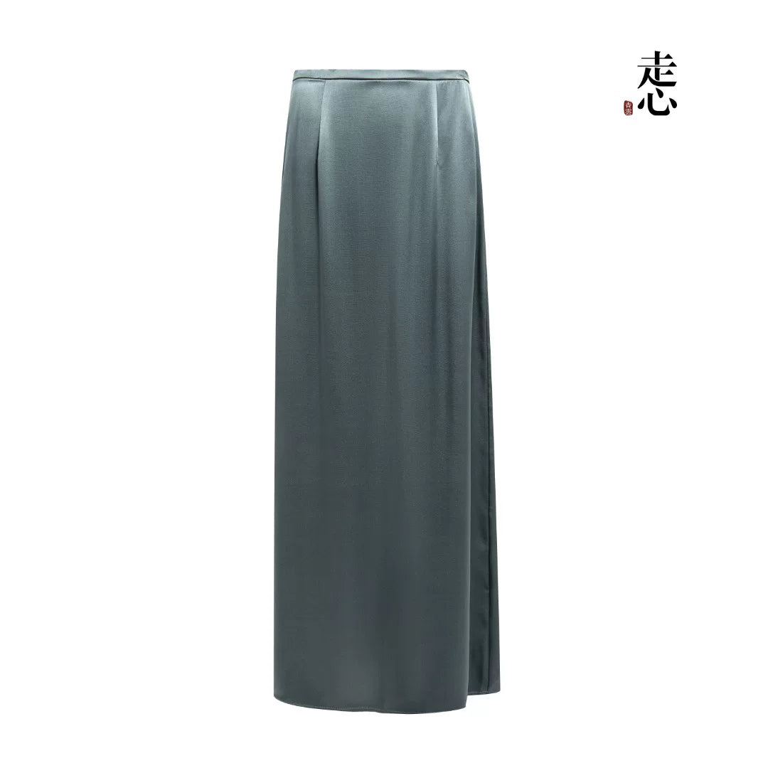 Luxury 60 Momme Heavy Silk Maxi Skirt- 26Z26214729