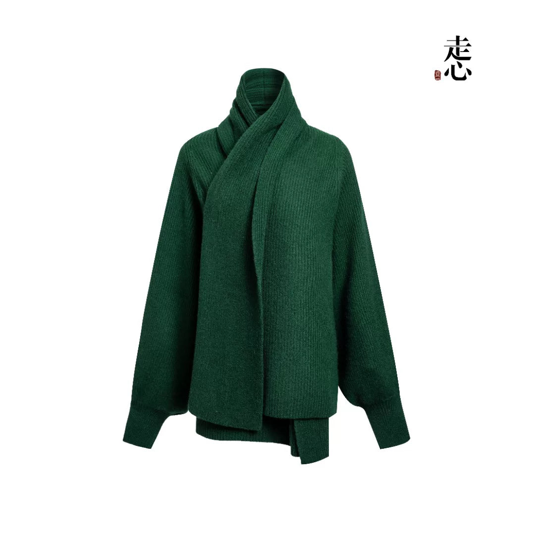 Luxury 770g Cashmere Shawl Cardigan-25ZZX2504
