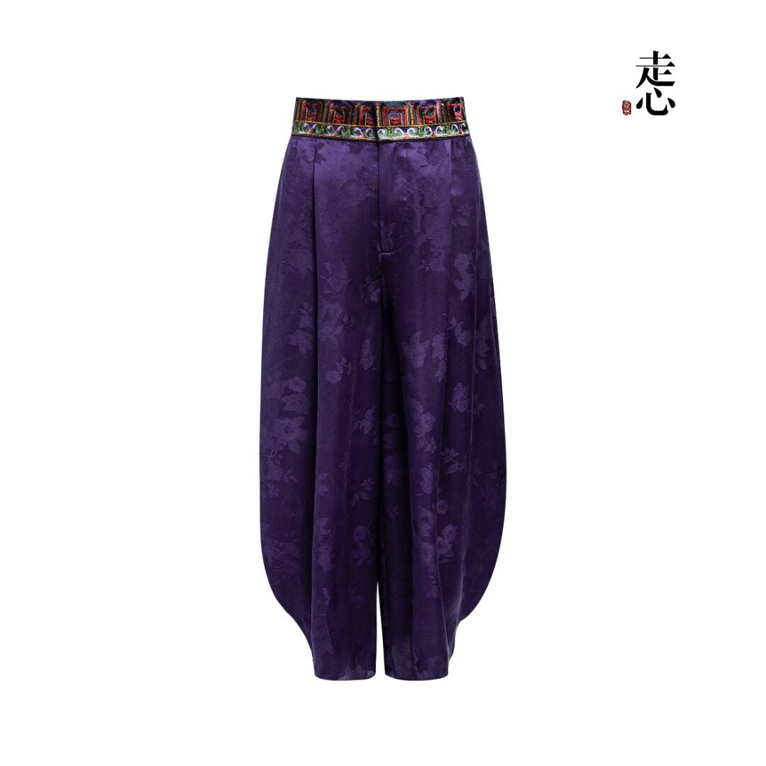 Luxury Silk Balloon Pants - Deconstructed Tulip Trousers-26ZW61F
