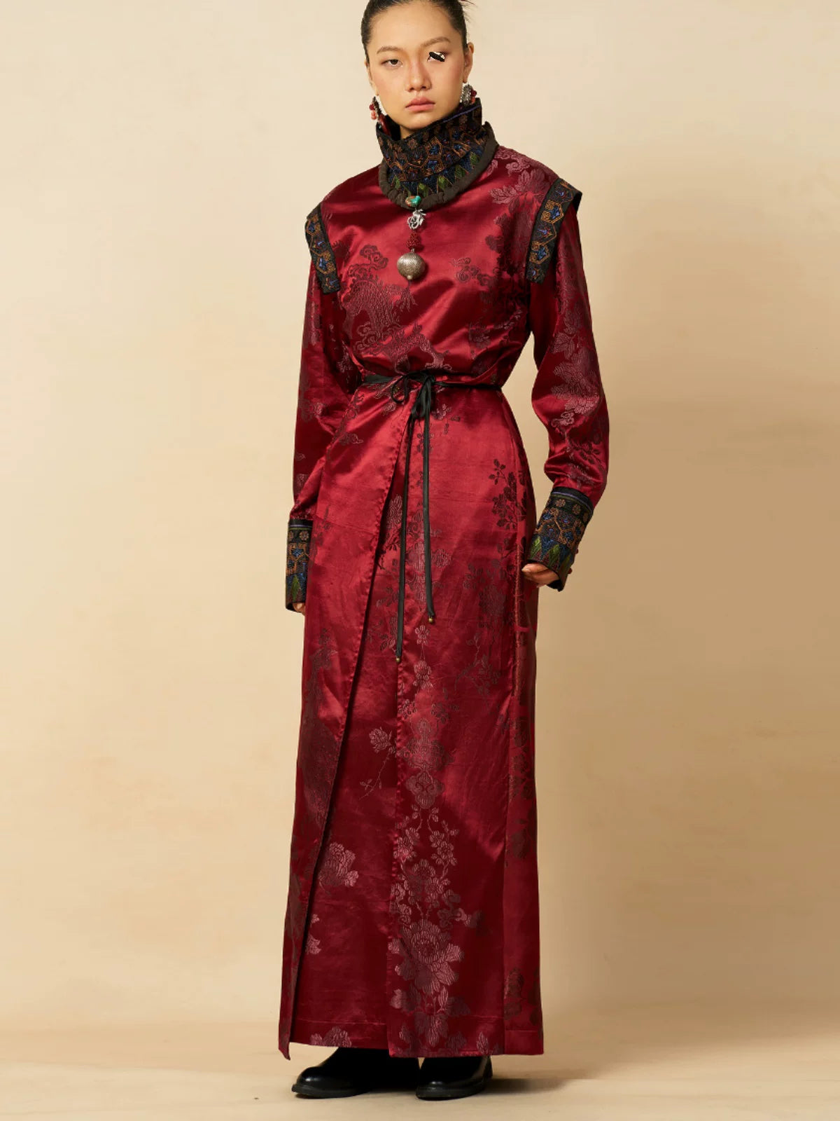 Luxury Guge Kingdom Silk Tibetan Dress- 24Z50001