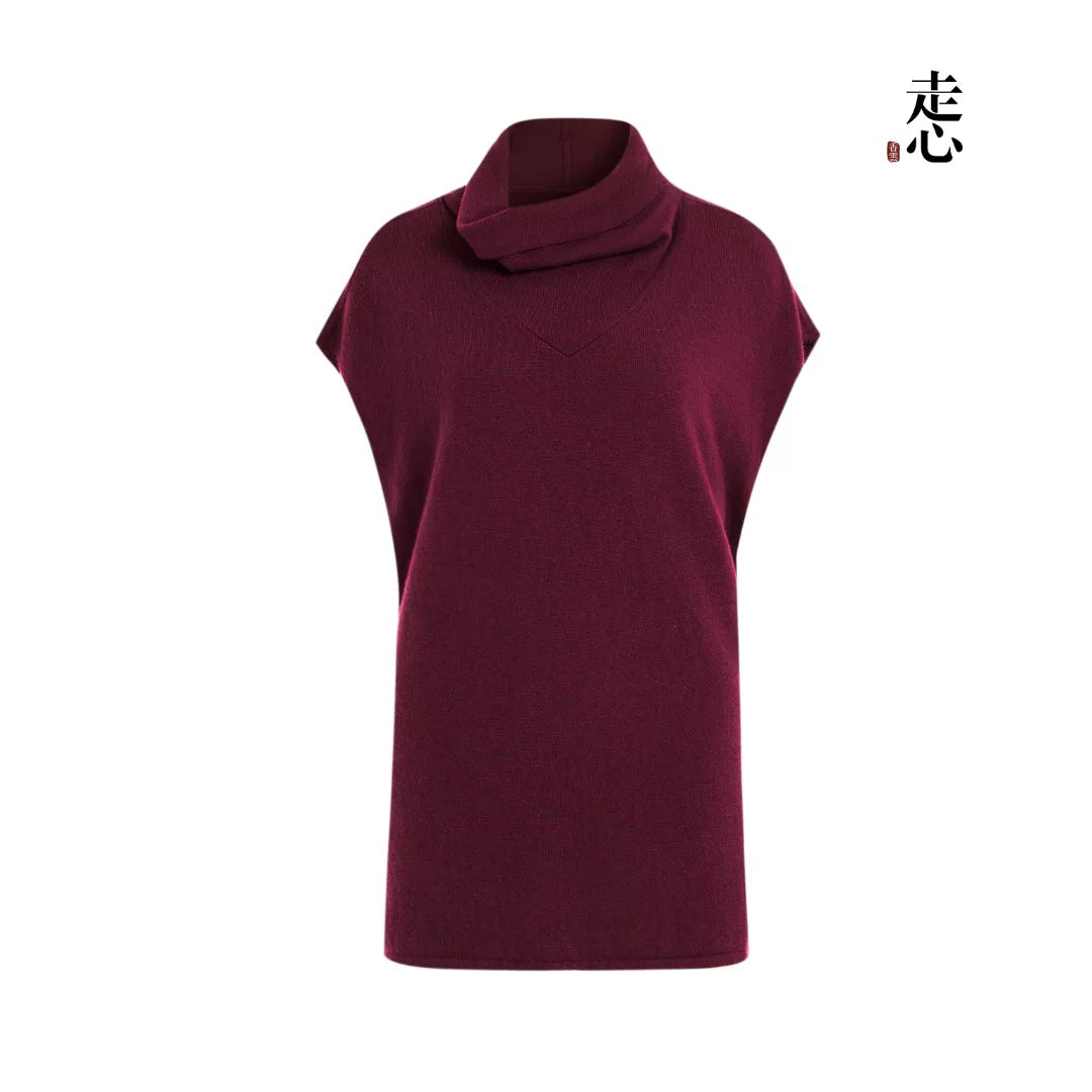 Luxury 225g Pure Cashmere Mock Neck Top-26ZX2621