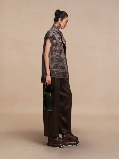 Luxury Dunhuang Lotus Silk Organza Blouse-26ZCS6297