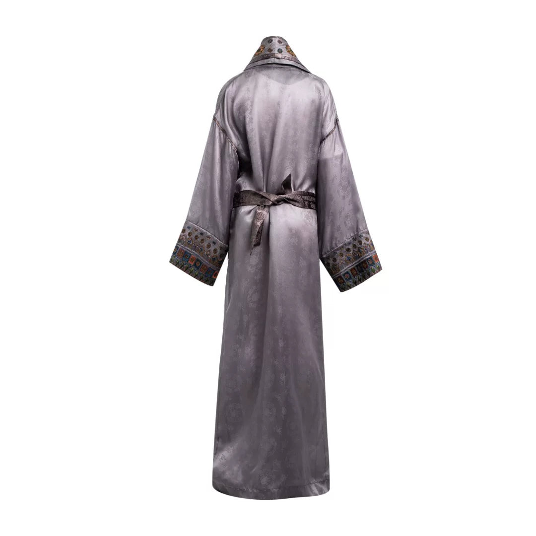 Luxury Lavender Silk Tibetan Robe Coat-26Z03001
