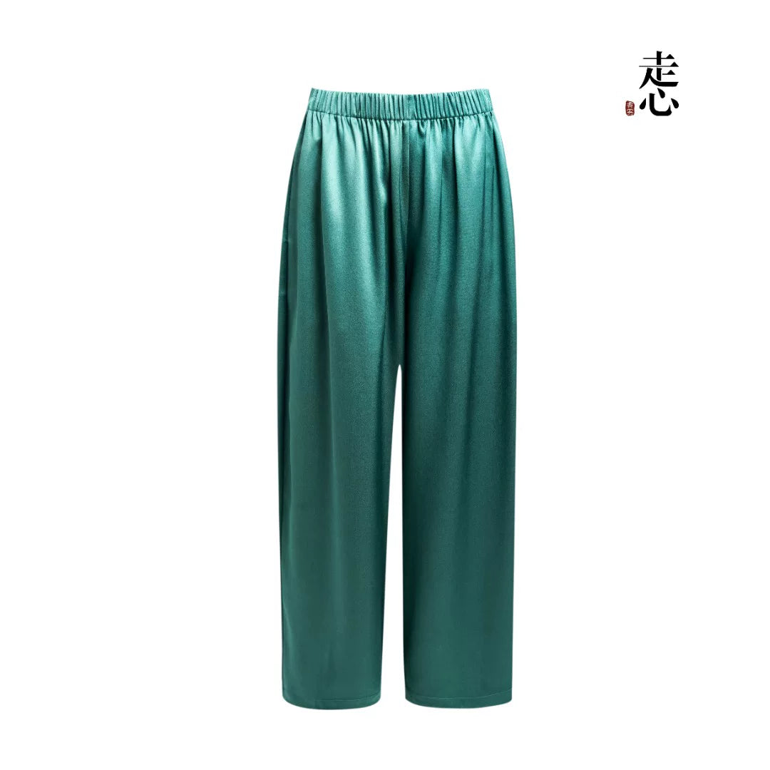 Luxury Heavy Silk Wide-Leg Palazzo Pants-26Z26311169