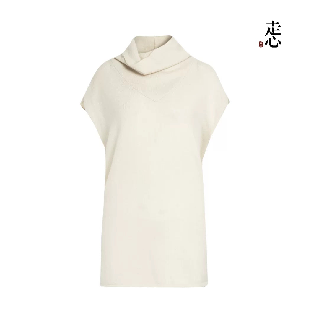 Luxury 225g Pure Cashmere Mock Neck Top-26ZX2621