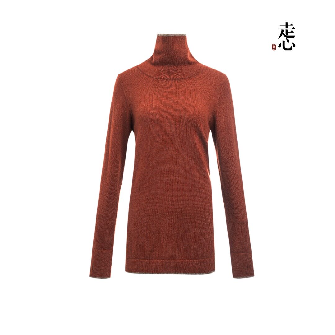 Luxury Pure Cashmere Turtleneck Base Layer-24ZAD0947-ZX