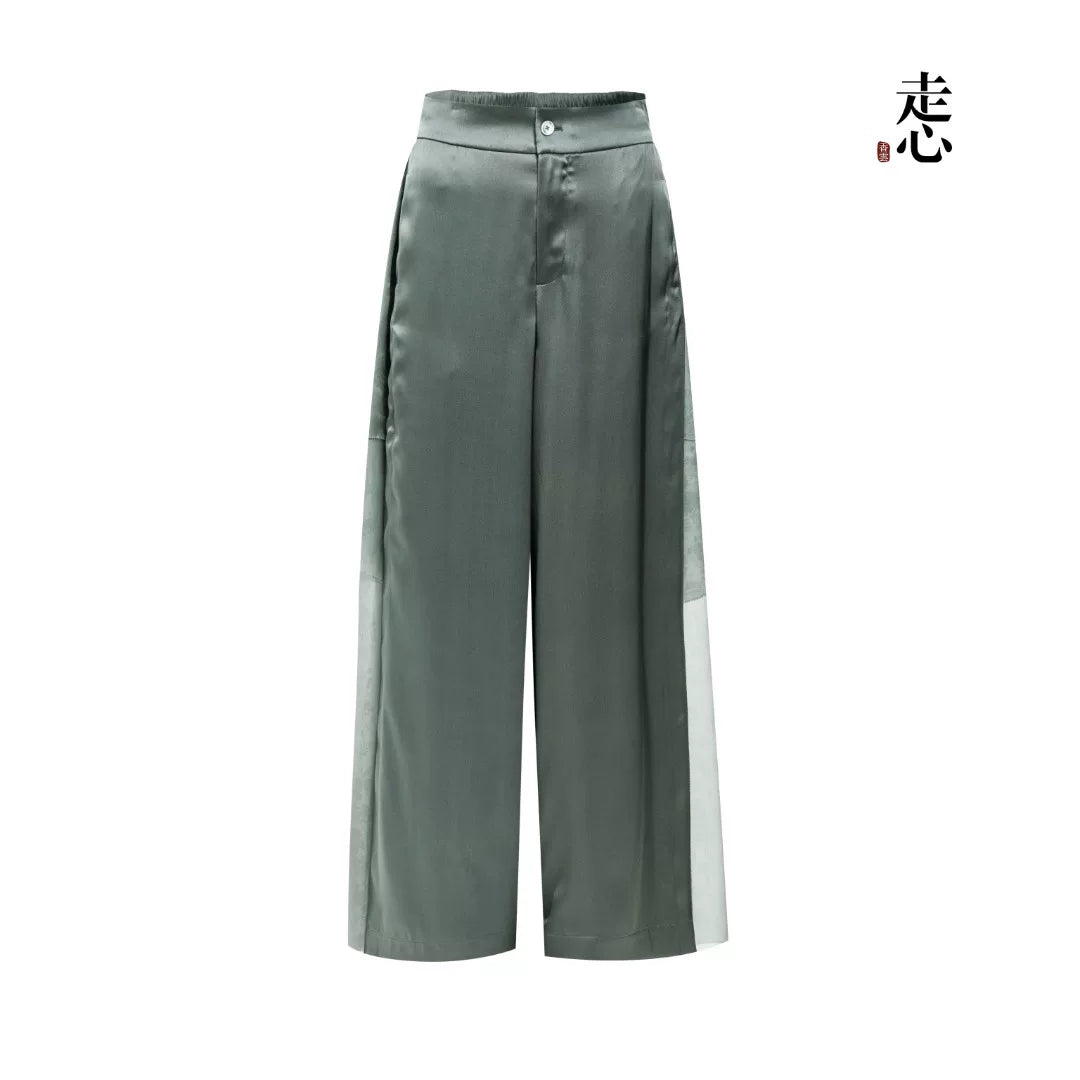 Luxury Layered Silk Organza Wide-Leg Pants- 26Y06501