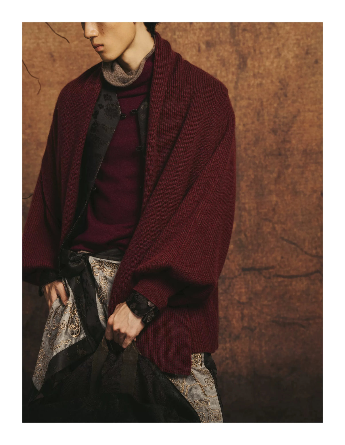 Luxury 770g Cashmere Shawl Cardigan-25ZZX2504