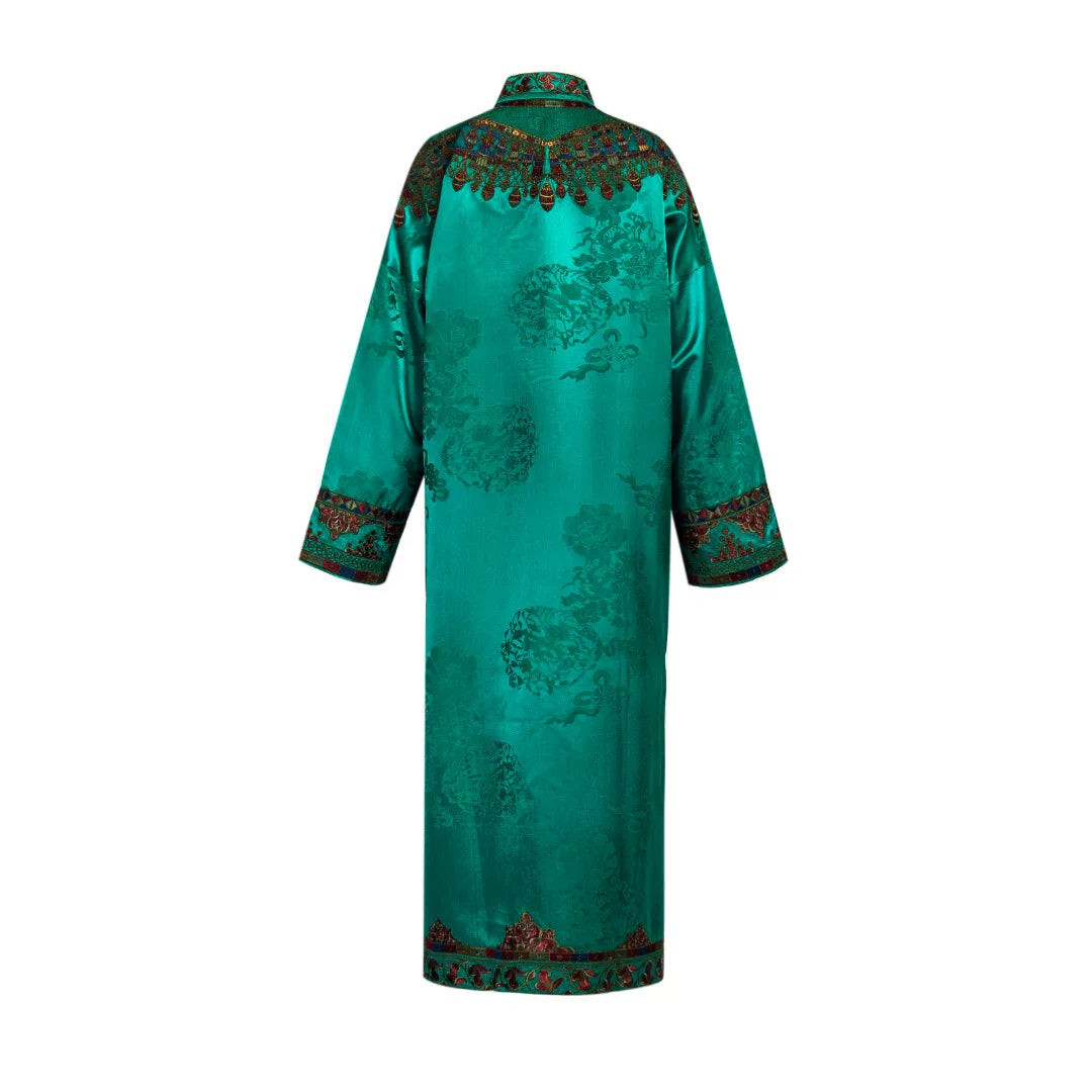 Luxury Purple Dunhuang Silk Qipao Gown-26Y07301