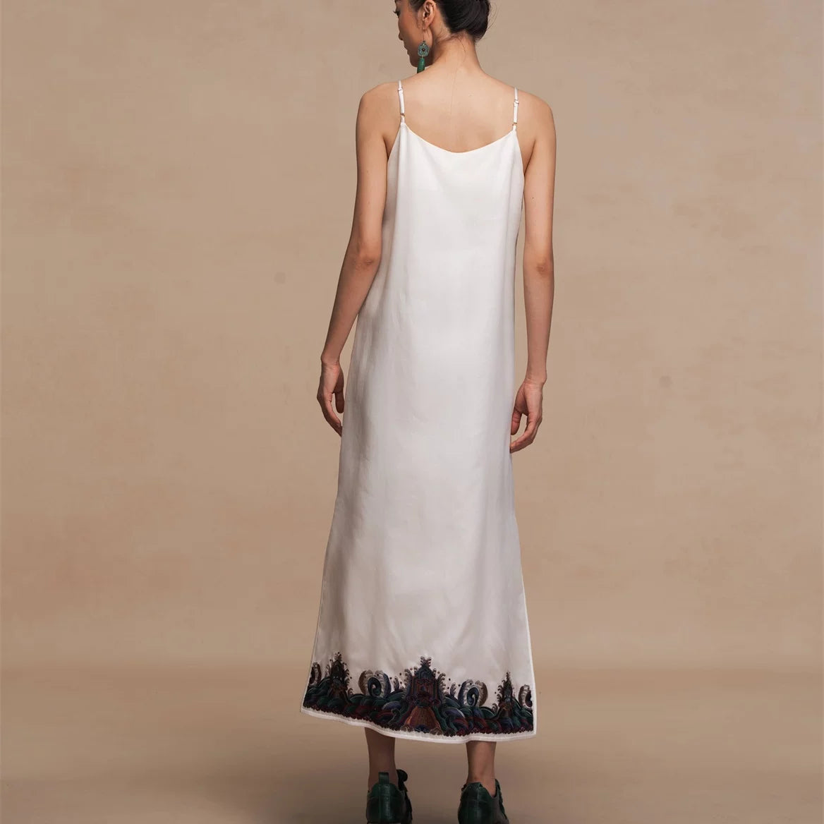 Luxury White Cloud Silk Organza Slip Dress-26ZLY6284