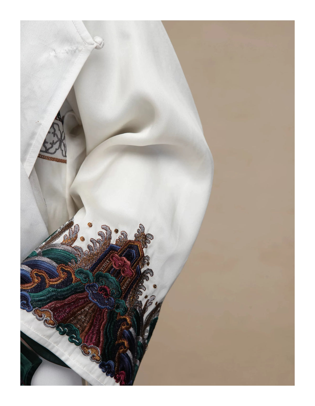 Luxury White Silk Organza Maxi Duster Coat-26ZWT6266