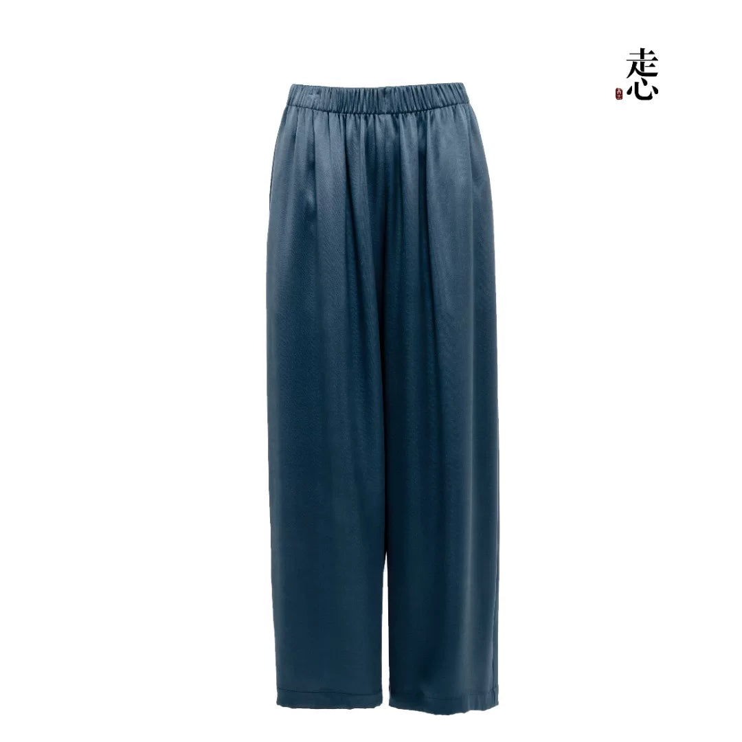 Luxury Heavy Silk Wide-Leg Palazzo Pants-26Z26311169