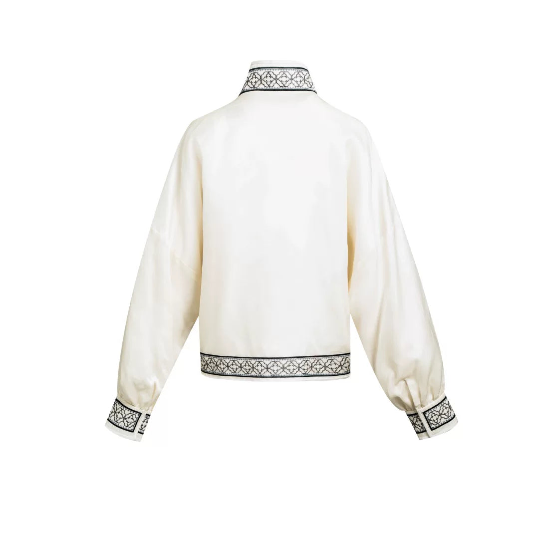 Luxury White Cloud Silk Organza Jacket-26ZWT6275