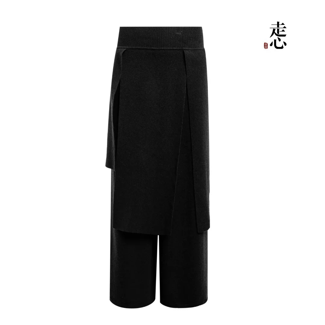Luxury Green 780g Cashmere Skirt Pants-26ZX2603