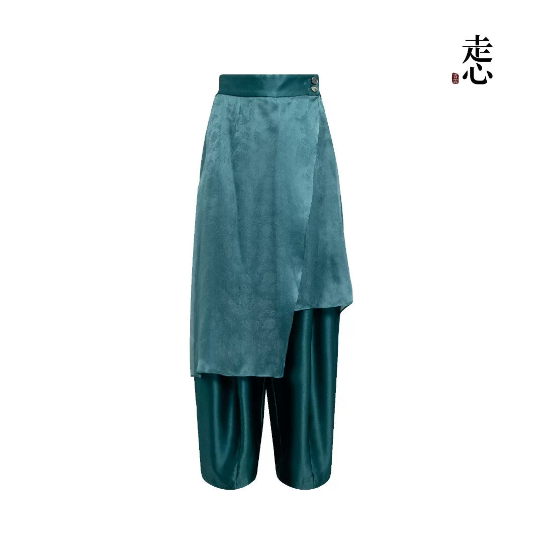 Luxury Layered Silk Organza Wide-Leg Pants- 26Y06501