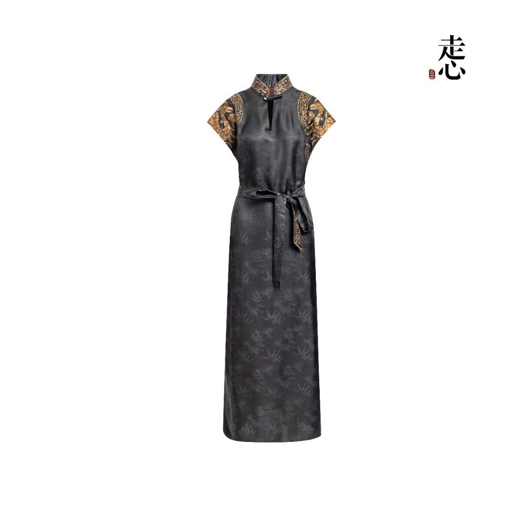 Modern Heritage Silhouette Silk Dress--25ZW25F
