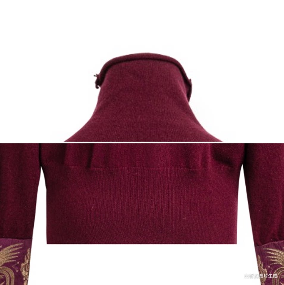 Luxury Blue Cashmere Turtleneck Sweater-24ZHZ017-1