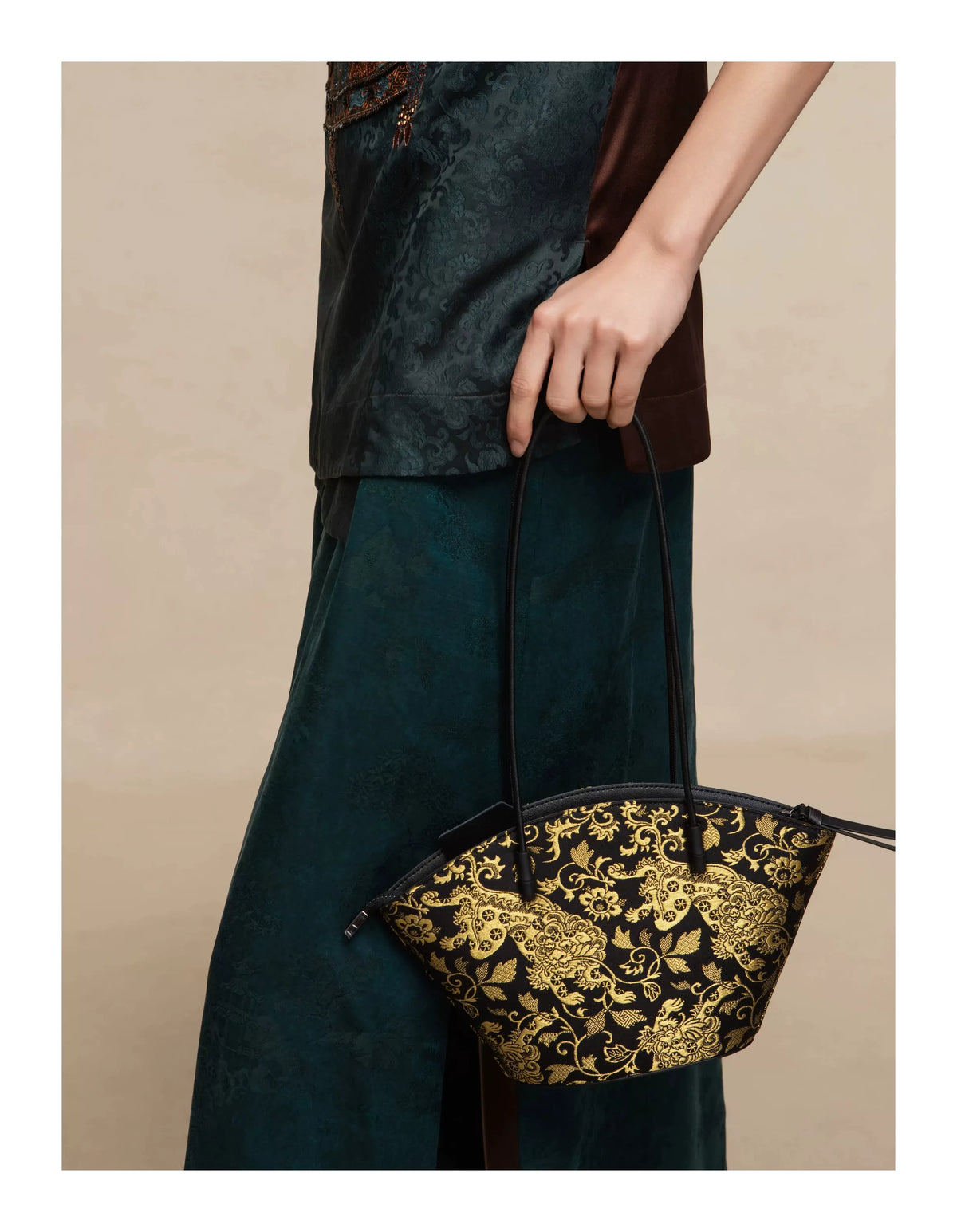 Luxury Peacock Silk Phoenix Coronet Vest-25ZMJ5908