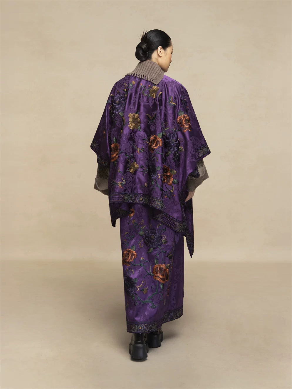 Luxury Violet Silk Kasaya Jacket-25ZWT6093