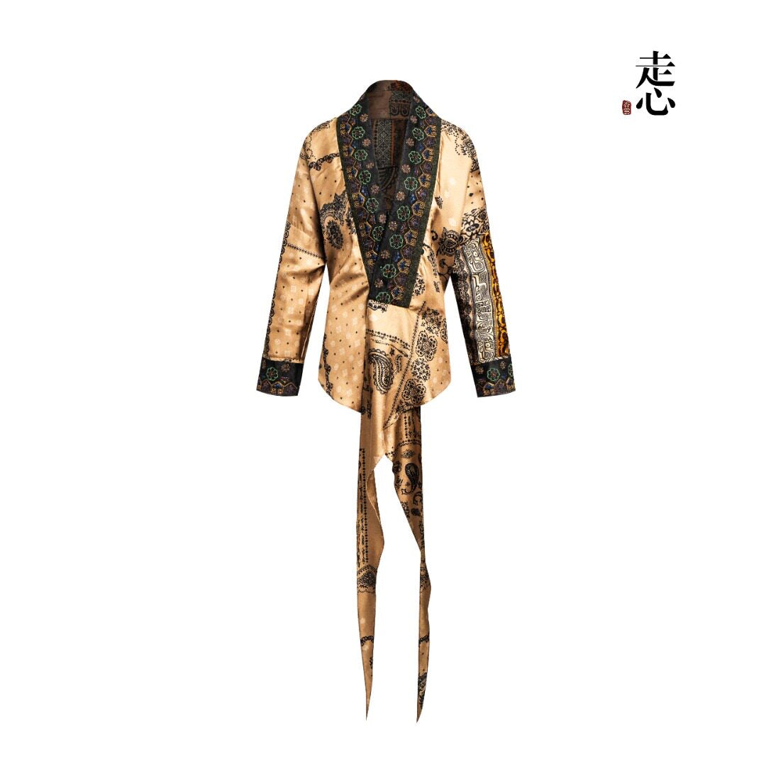 Luxury Guge Motif Silk Wrap Jacket-25Z07806