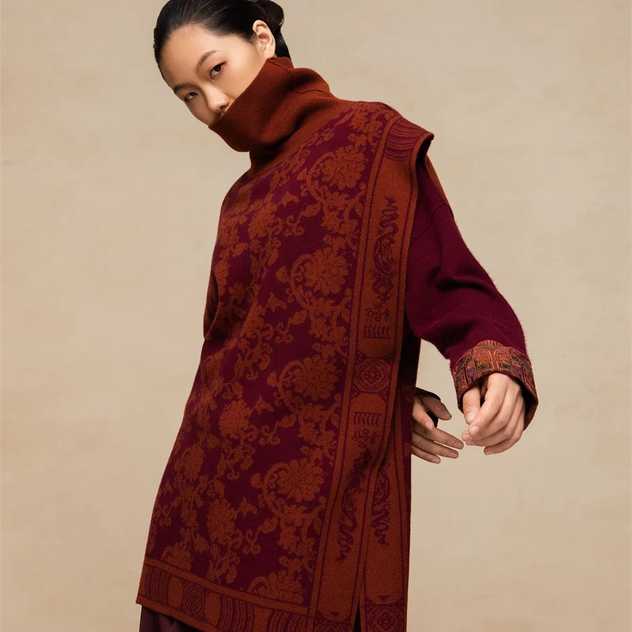 Luxury 485g Blue Lotus Cashmere Vest-25ZX2530