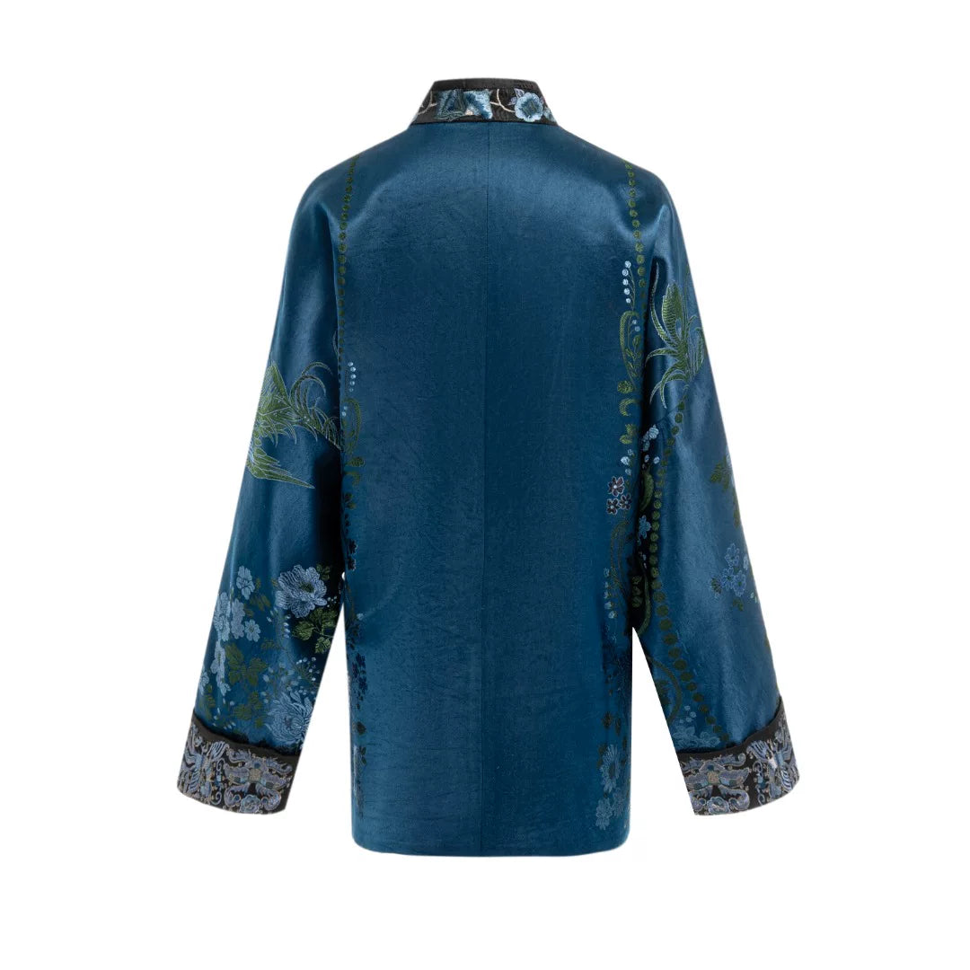 Luxury Black Luoyue Silk Wrap Jacket-26Z141M