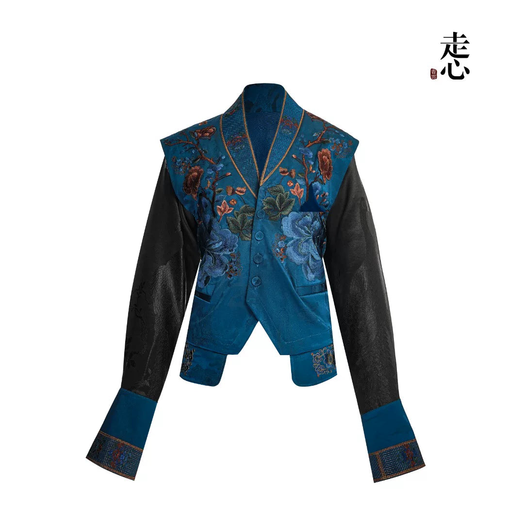 Luxury Blue Phoenix Deconstructed Jacket-26ZWT6898