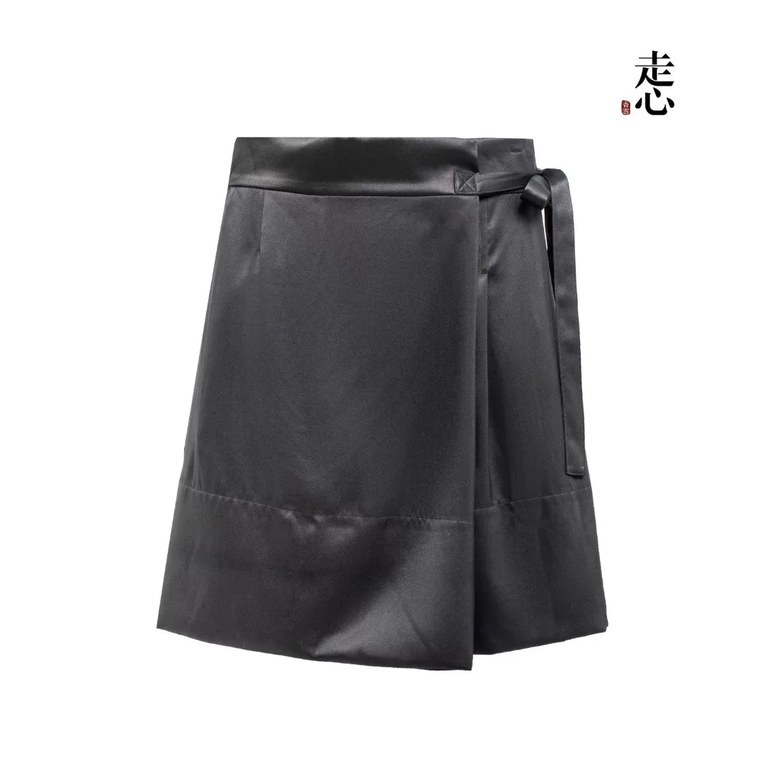 Luxury Heavy Silk Wrap Skort Shorts- 26Y19301Y