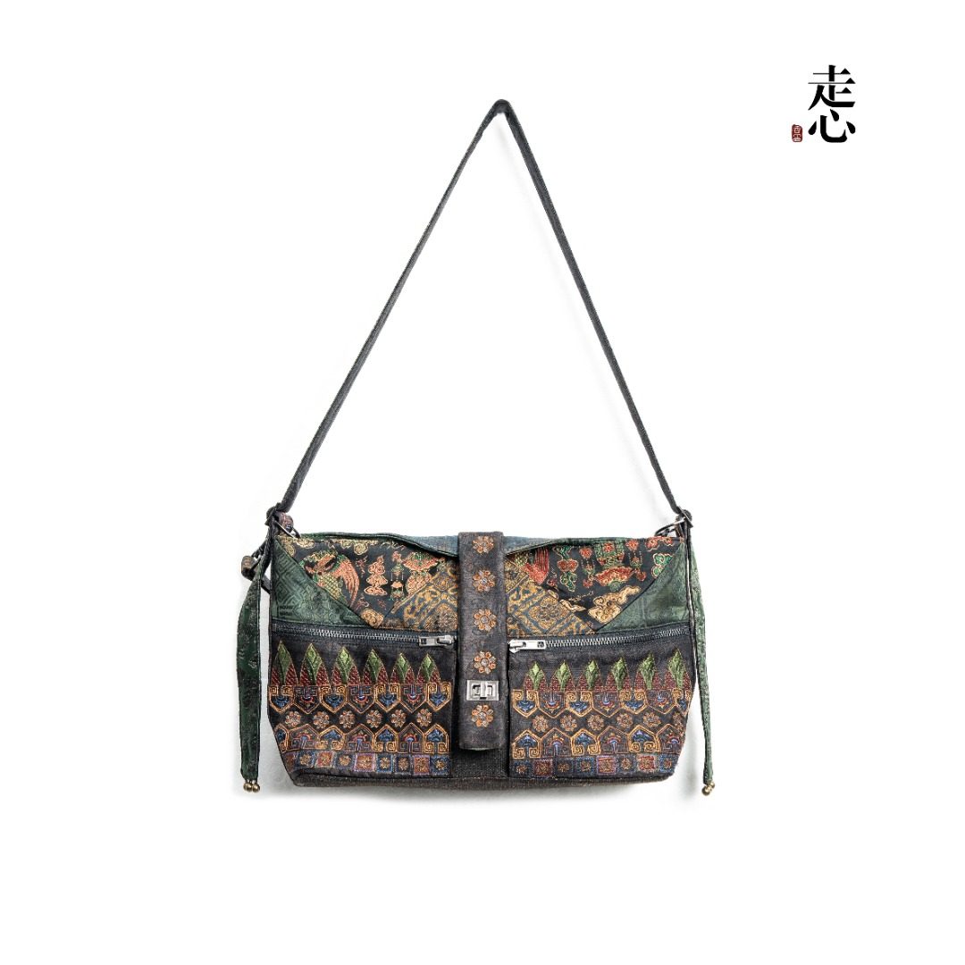 Oriental Heritage Handmade Guge Kingdom Embroidered Bag