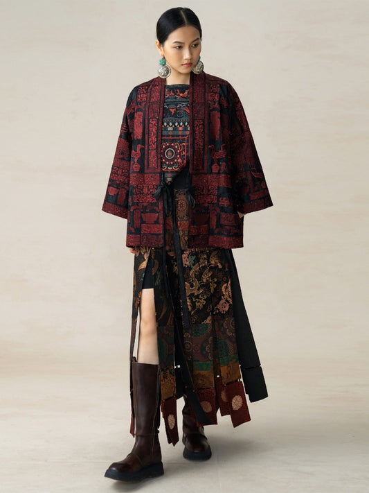 Chinese Xiangyun Silk Sanxingdui Embroidered Kasaya